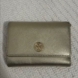 AUTHENTIC Tory Burch soft gold wallet